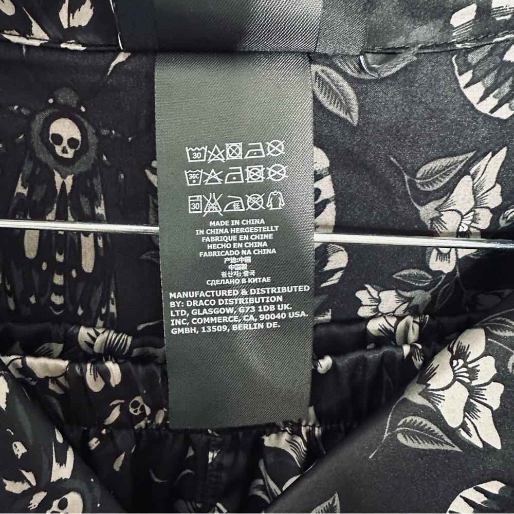 Killstar Black Floral Short Sleeve Pajama Set - Picture 9 of 10